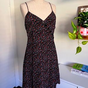 Madewell Silk Button-Wrap Cami Dress in Fieldwalk Floral